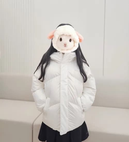 네파키즈 유광 숏다운점퍼