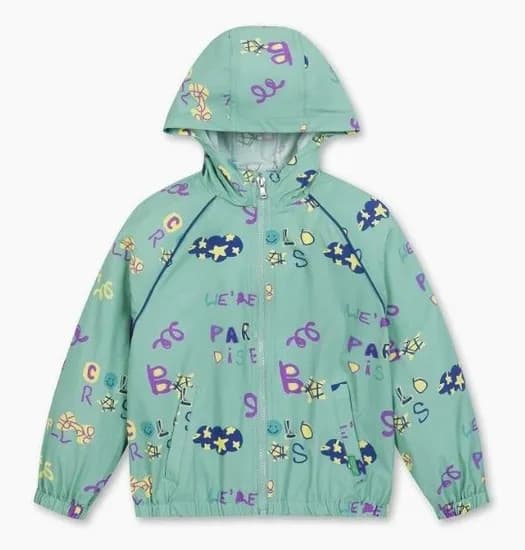 베네통키즈 멀티패턴 바람막이점퍼