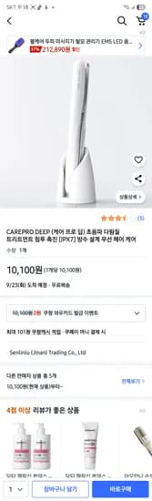 CAREPRO DEEP 초음파 다림질 트리트먼트 침투 촉진 무선 헤어 케어