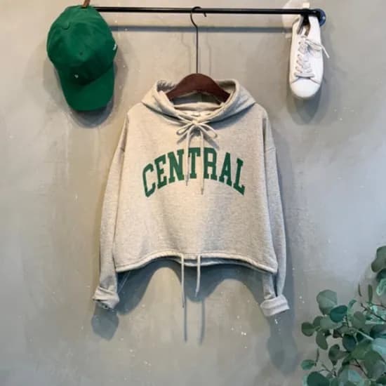 센트레터링 스트링 크롭 후드티 1개