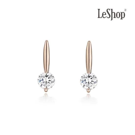 14K 데일리 싱글 프롱 귀걸이