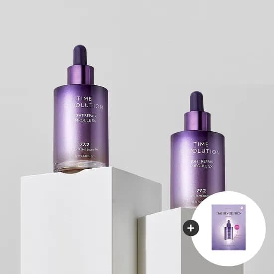미샤 타임 레볼루션 나이트 리페어 보랏빛 앰플 5X 70ml 2개
