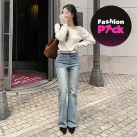 어텐션 슬랙스 세미와이드 부츠컷 24,300원