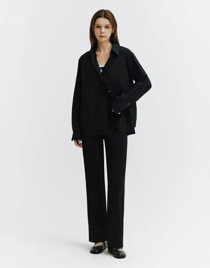 지오다노 여자 일자핏 풀밴딩 바지