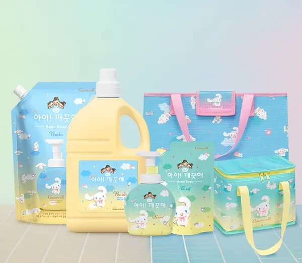 라이온코리아 아이깨끗해X시나모롤 4.5L 피크닉매트