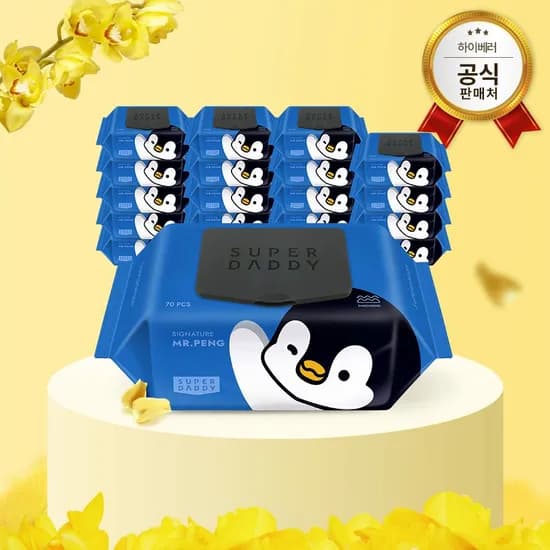 슈퍼대디 미스터펭 블루 77g 물티슈 20팩