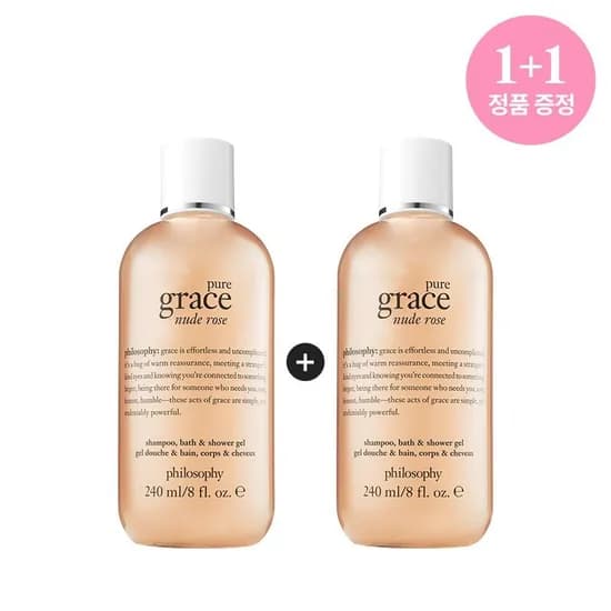 필로소피 퓨어 그레이스 누드 로즈 배쓰 & 샤워젤 1+1 240ml