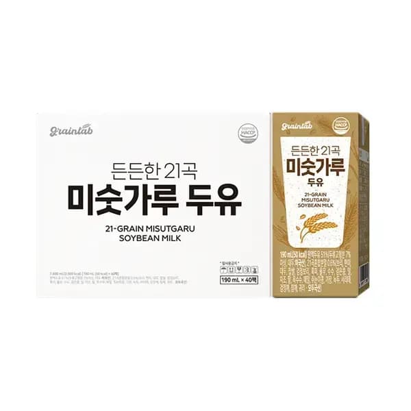 그레인랩 든든한 미숫가루두유 190ml 40팩