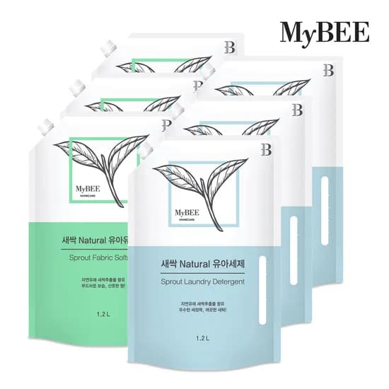 제제지크 마이비 새싹내추럴 유아섬유유연제 1200ml 8팩