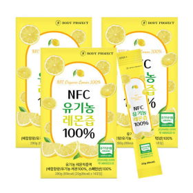 바디프로젝트 NFC 유기농 레몬즙 100% 20g x 14포 3박스