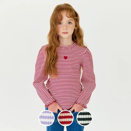 베베쥬 러브스트라이프티셔츠