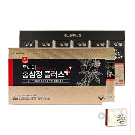서울약사신협 투데이 홍삼정플러스 60개입 쇼핑백