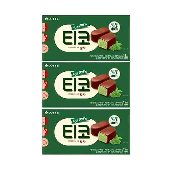 롯데웰푸드 티코 말차 510ml 3개
