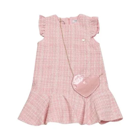 프렌치캣 핑크 트위드 원피스