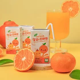 자담 무농약 감귤주스 125ml 24개
