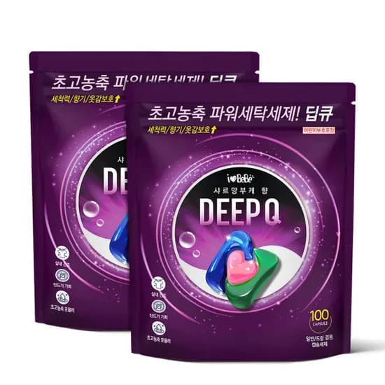 딥큐 3in1 캡슐세제 샤르망부케 200개입
