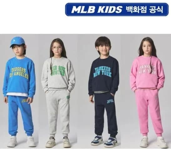 MLB키즈 바시티 맨투맨 세트