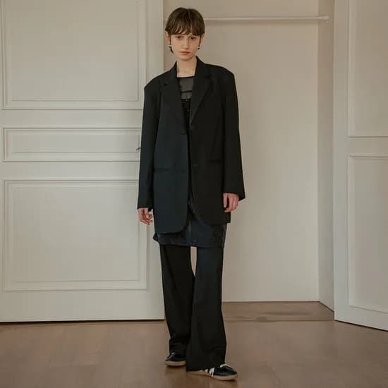 반원 아틀리에 2버튼 오버핏 블레이저 셋업