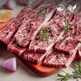 프레시누리 앵거스 구이용 꽃 LA갈비 1kg 탑초이스 꽃갈비 6,7,8번