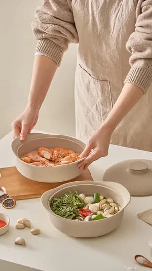 실리프랑 2단찜기 모카베이지