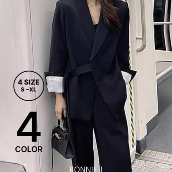 정장세트 로브랩스타일 투피스 팬츠 수트셋업