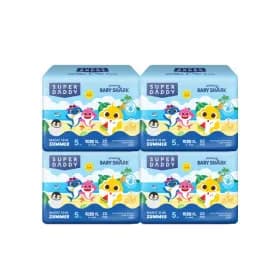 슈퍼대디 기저귀 아기상어 썸머 에디션 4팩
