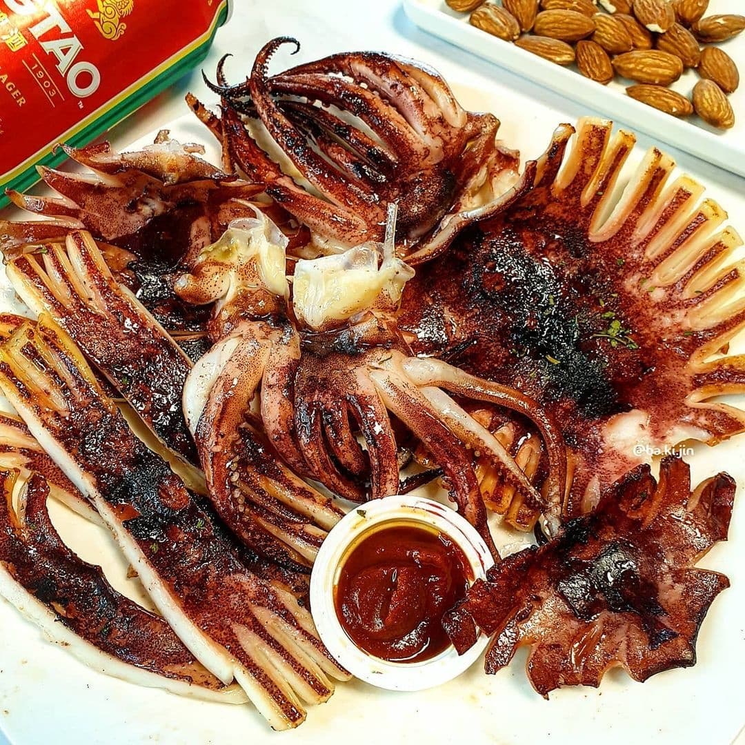 원양산 반건조오징어 파품 1kg 5~10미 소스 증정