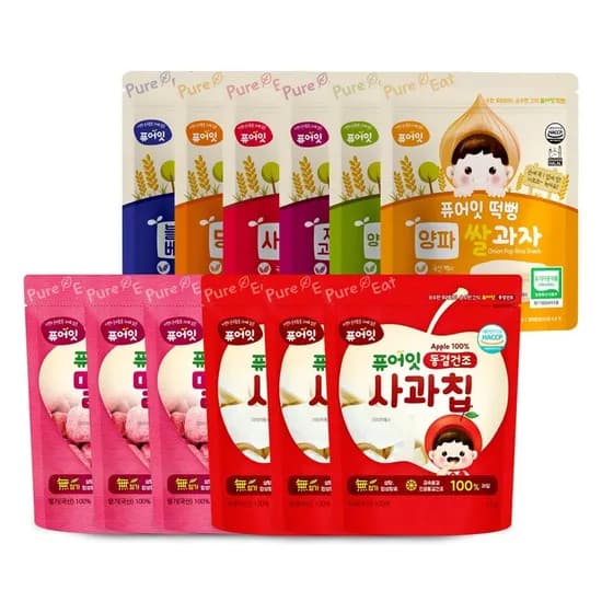 떡뻥 튀밥 야채링 스틱 과일 스틱 롱스틱 한입에 6봉 사과칩 딸기칩 6봉