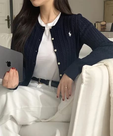 폴로 랄프로렌 베이직 가디건 걸즈