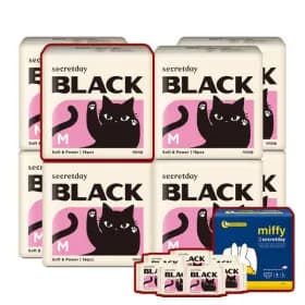 시크릿데이 생리대 블랙 패드 8팩 입오버 3팩