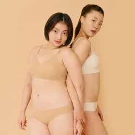마른파이브 심리스 노와이어 브라 뉴트럴 라이트 1+1