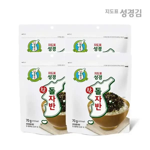 지도표 성경김 고소한 참돌자반 70g 4개