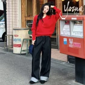 뉴올시즌 코튼 와이드팬츠