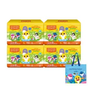 아기상어 파워흡수 팬티형 슈퍼대디 기저귀 4팩