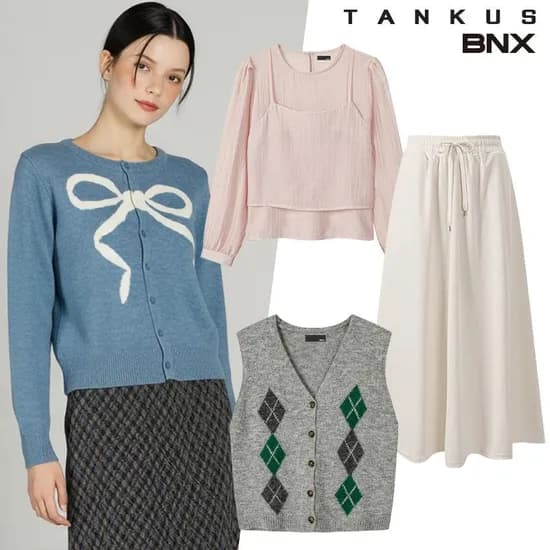 뷔스티에 블라우스 세트