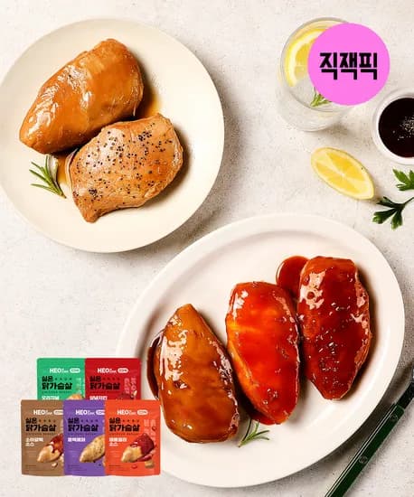 허닭온 실온 닭가슴살 5종 20팩