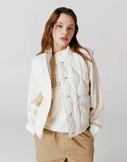 어니언 퀄팅 패딩조끼