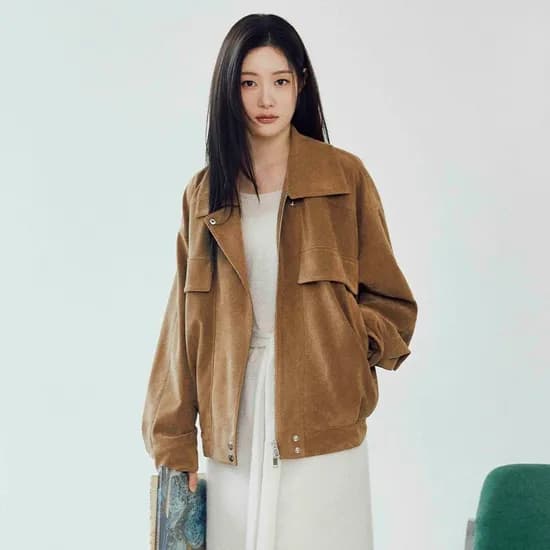 온앤온 스웨이드 봄버 점퍼