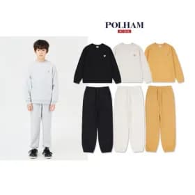 폴햄키즈 라이트플리스 자수맨트맨 조거팬츠