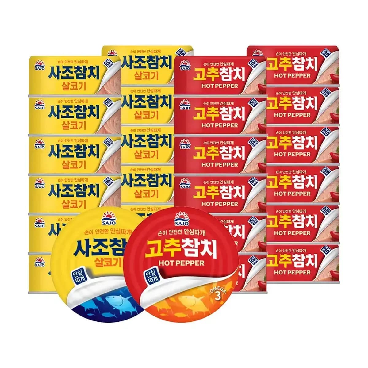 안심따개 살코기참치 100g 12개 고추참치 100g 12개 총24개