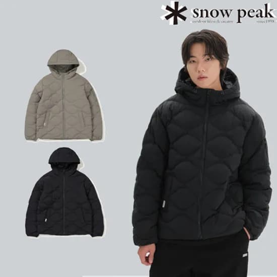 스노우피크 남성 퀼팅 후드 다운자켓