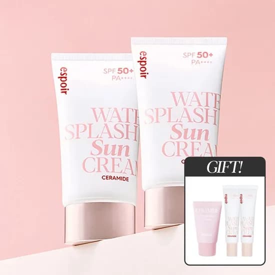 에스쁘아 워터 스플래쉬 선크림 세라마이드 선크림 20ml 클렌징폼 증정