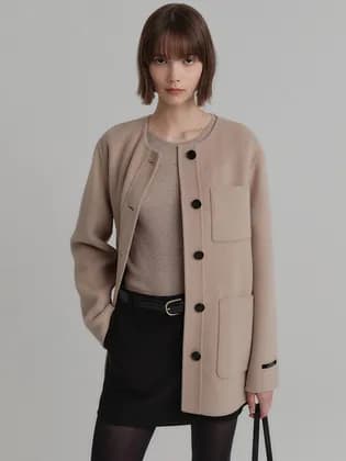 룩캐스트 제니 울 핸드메이드 자켓