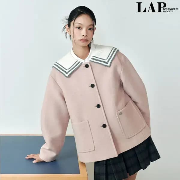 LAP 핸드메이드 벨티드 오버핏 롱코트