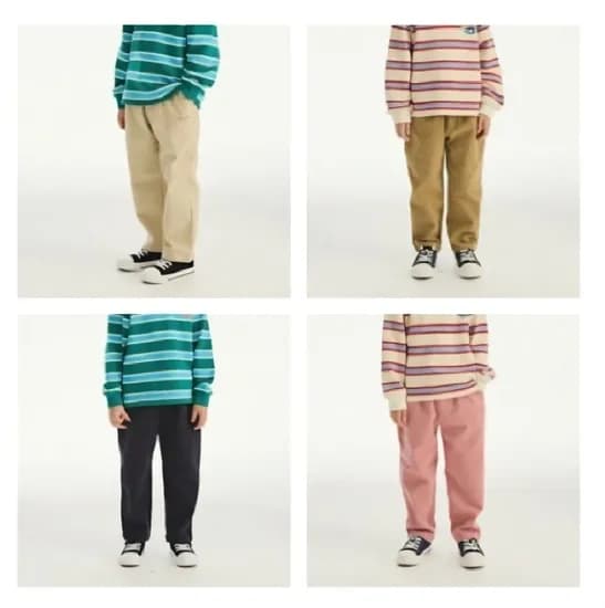 베네통키즈 우븐기모팬츠