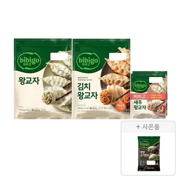 비비고 김치 1.05kg 1개 왕교자 1.05kg 1개 새우 315g 2개 증정 티멤