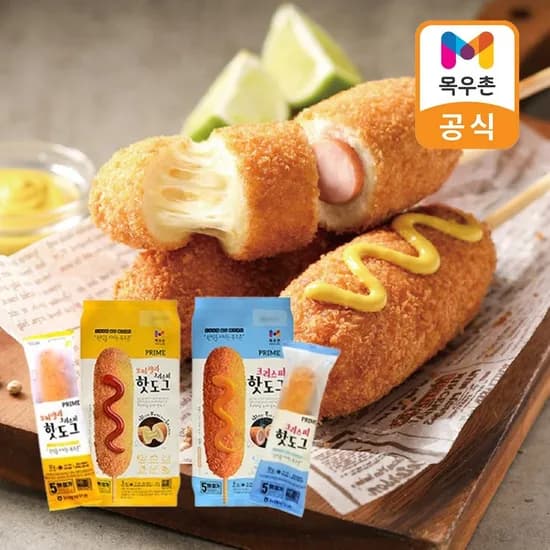 목우촌 뽀로로와 친구들 크리스피핫도그 5개 크리스피치즈핫도그 4개