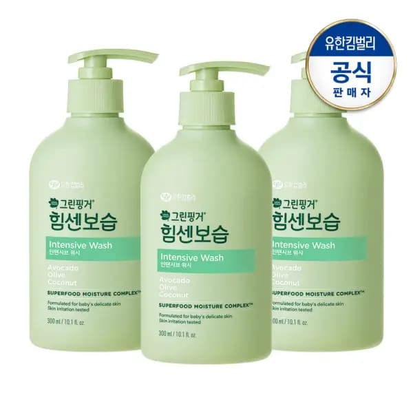 그린핑거 힘센보습 인텐시브 워시 300ml 3개