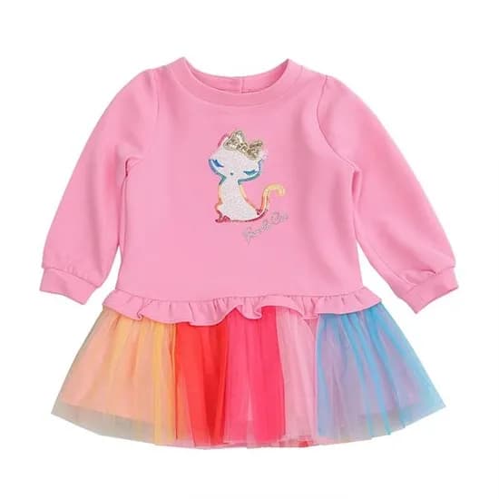 프랜치캣 무지개 샤 원피스