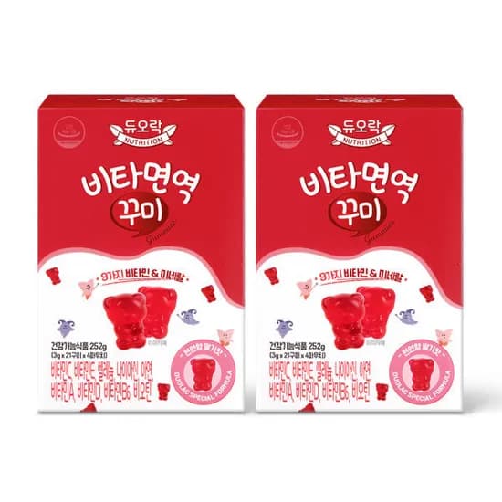 듀오락 어린이 비타면역 꾸미 2개 총 56일분